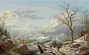 Winterliche Gebirgslandschaft