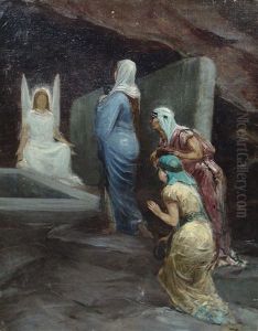 Les Saintes Femme Au Tombeau (study) by Charles Amable Lenoir