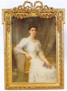 Portrait De Jeune Femme by Charles Amable Lenoir
