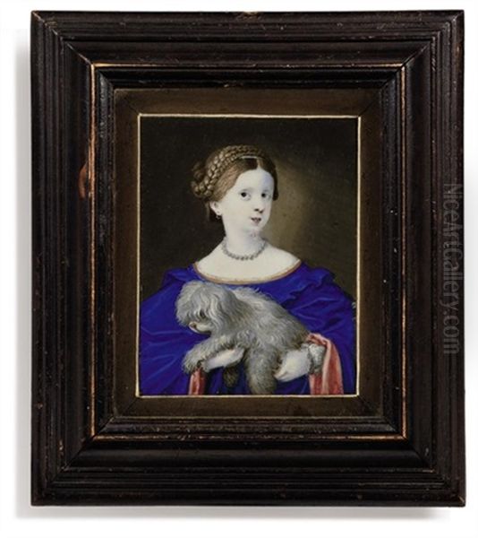A Young Lady In Red-lined Blue Dress (after Antonio Allegri) - view 1