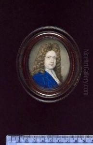 William Cheyne, 2nd Viscount Newhaven, Wearing Blue Cloak, White Jabot And Full-bottomed Wig