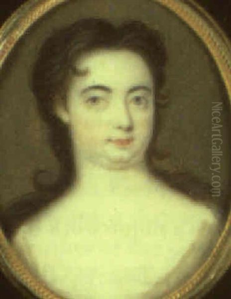 Portrait Of A Lady In Cream Coloured Dress - view 1