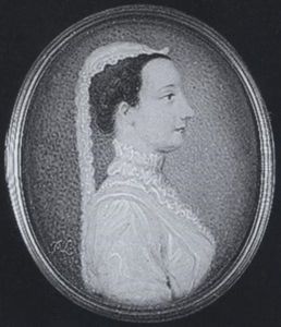 A Lady Wearing White Dress, Lace Ruff And Cap With Falling Lace by Peter Paul Lens