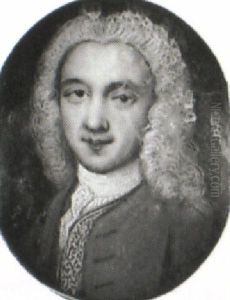 A Gentleman In Blue Coat And Fold Figured White Waistcoat by Peter Paul Lens