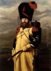 Portrait Of A Pioneer, Of An Infantry Regiment, Possibly Hessen Darmstadt by Gaston Lenthe