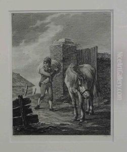 Der Bauer Und Sein Pferd by Johannes Adriaansz. Bemme