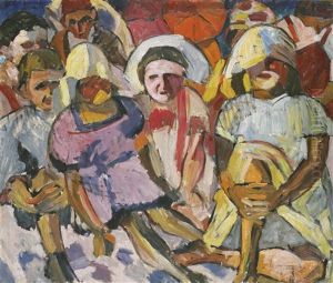 Children With Parasols by Aristarkh Vasilievic Lentulov