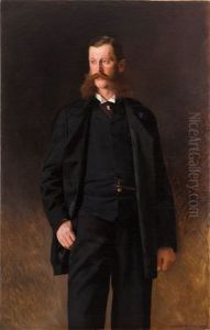 Portrait Of Ambrozy Feliks Teofil Zaborowski (grzymala Coat Of Arms) by Stanislaw Lentz