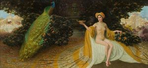 Goddess Iduna With Peacock