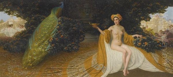 Goddess Iduna And Peacock - view 1