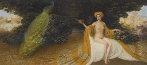 Goddess Iduna And Peacock