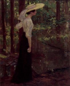 Jeune Femme Au Chapeau Jaune by Maximilian, Max Lenz