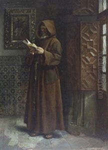 Monje Franciscano Leyendo