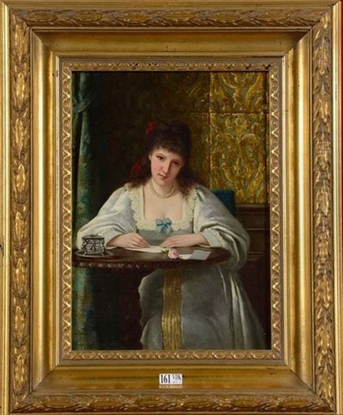Jeune Fille Ecrivant Une Lettre - view 1