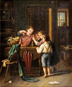 Enfants Decouvrant Une Cage by Jules Leonard