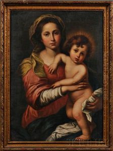 Madonna And Child, After Bartolome Esteban Murillo by Achille Leonardi