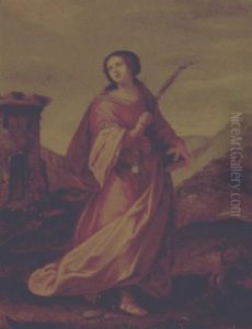 Santa Barbara by Jose (Jusepe) Leonardo de Chavier