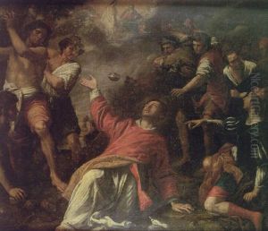 La Lapidation De Saint Etienne by Jose (Jusepe) Leonardo de Chavier