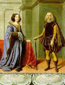 Ritratto Di Don Gaston De Moncada, Baron Di Castelbo, E Di Sua Moglie by Jose (Jusepe) Leonardo de Chavier