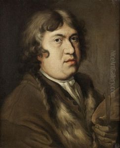 Self-portrait Of The Artist, Bust-length, Holding A Palette by Francesco Leonardoni