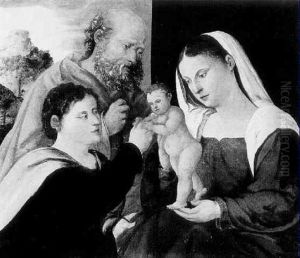 Die Mystische Vermahlung Der Hl. Katharina by Lorenzo Leonbruno