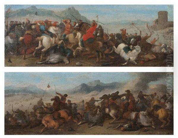 Combat De Cavaliers (pair) - view 1