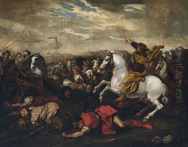 Der Apostel Jakobus Der Altere Leistet Dem Christlichen Heer In Der Schlacht Von Clavijo Gegen Die Mauren Beistand - view 1