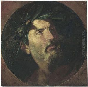 Study Of The Head Of An Old Man Crowned With Laurel (a Poet?) by Andrea di Leone