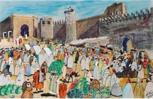 Marche Et Jour De Fete Devant La Kasbah Des Oudayas A Rabat