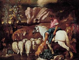 Jacob Leading The Flocks Of Laban by Andrea di Leone