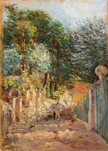 Paesaggio Con Alberi Sullo Sfondo by Enrico della (Lionne) Leonessa