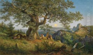 Schmuggler Unter Einer Alten by Eduard Emil August Leonhardi