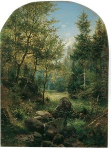 Bewaldete Mittelgebirgslandschaft, Vermutlich In Der Sachsischen Schweiz