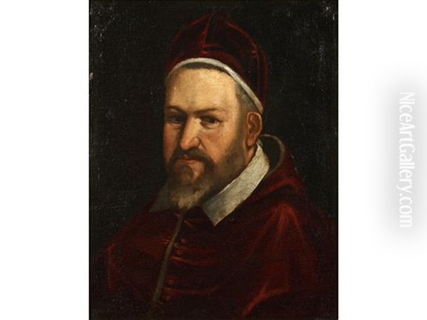 Portrait Of Pope Paul V, Bust-length, In Papal Robes by Ottavio Leoni