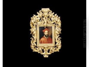 Portrait Of A Cardinal, Bust-length, In Red Robes by Ottavio Leoni