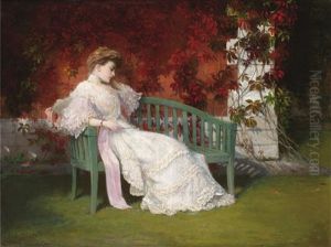 Young Lady At Tsarskoe Selo by Alexander Mikhailovich Leontovsky