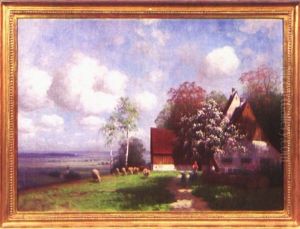 Fruhlingsidyll Auf Dem Bauernhof by Carl Leopold