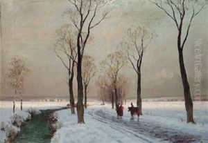 Begegnung An Einem Wintertag by Curt Leopold
