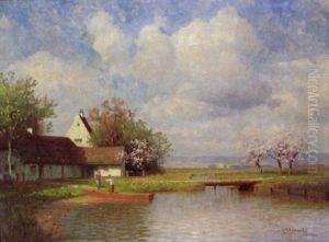 Fruhling An Einem Oberbayrischen Flus by Curt Leopold