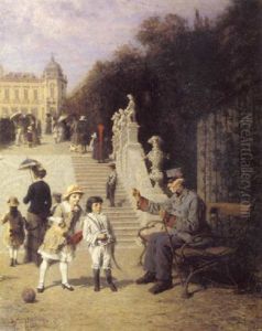Ein Sonntag Im Belvederegarten by Wilhelm Leopolski