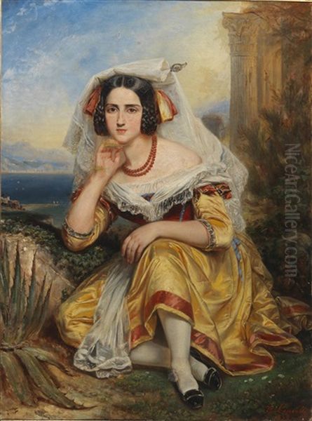 Girl From Frascati In Traditional Costume - view 1