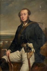Portrait De Monsieur De La Fosse, Du Chateau Du Fay, En Costume De Chasse A Courre