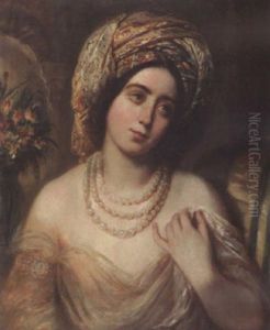 A Harem Beauty by Francois Gabriel Guillaume Lepaulle