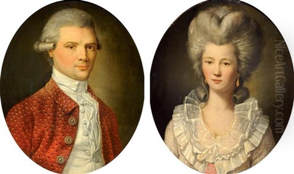 Portrait D'homme Portrait De Femme (pair) - view 1