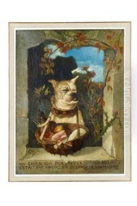 Un Chien Qui Portait La Pitance Au Logis S'etait Fait Un Collier Du Diner De Son De Son Maitre
