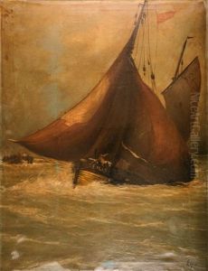 Le Remorquage Et Le Feu Sur Le Voilier (pair) by Ludovic Lepic