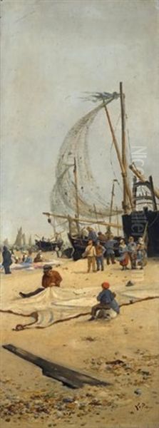La Reprise Des Filets Au Port - view 1