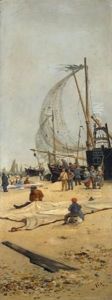 La Reprise Des Filets Au Port by Ludovic Lepic
