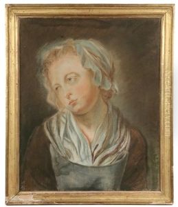 Portrait Of A Young Peasant Girl In Soft Bonnet by Nicolas Bernard Lepicie