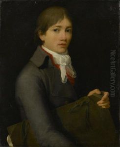 A Portrait Of An Artist, Half-length, Holding A Portfolio A Portrait Of An Artist, Half-length, Holding A Portfolio